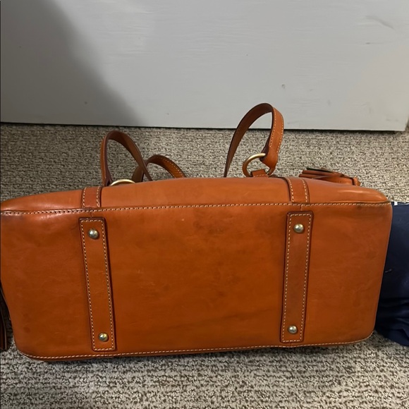 Dooney & Bourke Orange Leather Satchel - Picture 8 of 10